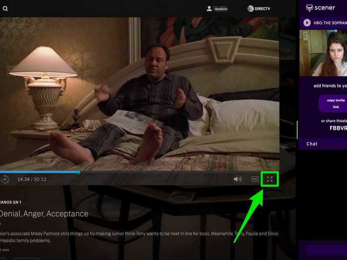 Now, you can click the "full screen" icon under the content you