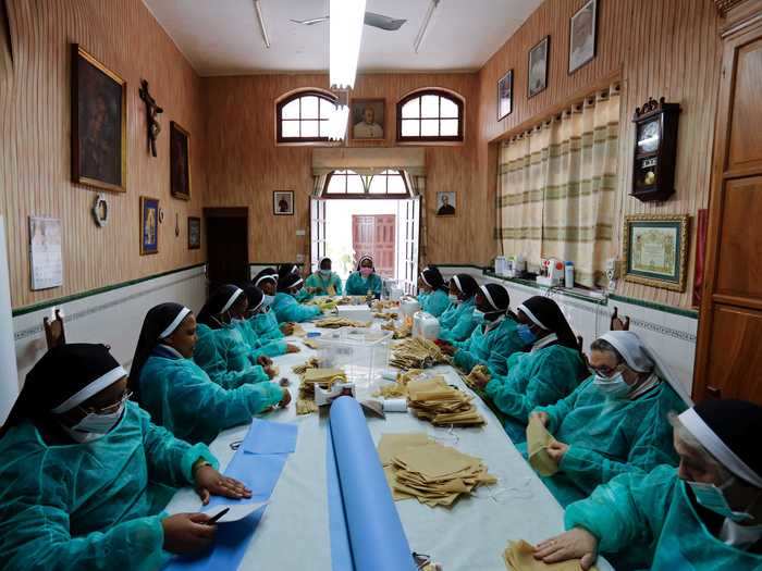 Nuns surprised people around the world with their basketball and mask-making skills.