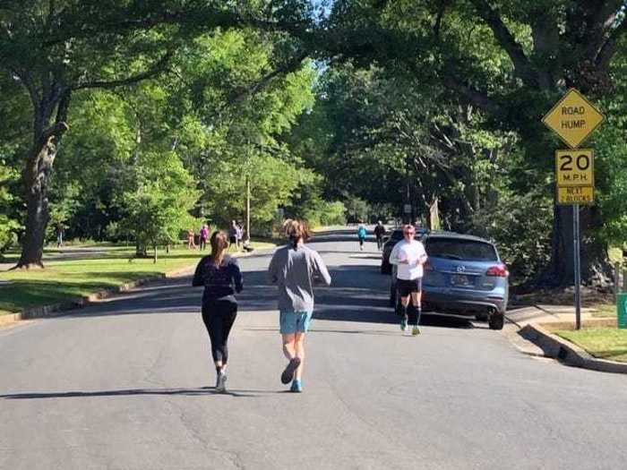 In Charlotte, a "Shared Streets" program has opened up nearly three miles of running, walking, and exercise space for pedestrians throughout the city.