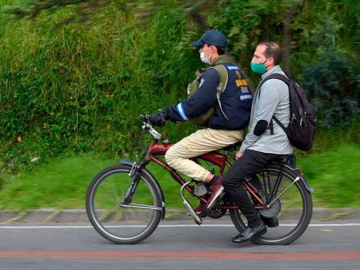 In Bogotá, Colombia, 47 miles of temporary bike lanes have been opened to reduce crowding on public streets and provide better access for safe exercise.