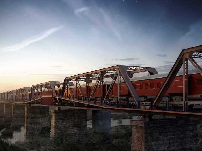 The Train on the Bridge consists of 13 train cars from the 1950s and, together with seven Bridge House rooms built on land nearby, will be known as the Kruger Shalati boutique hotel.