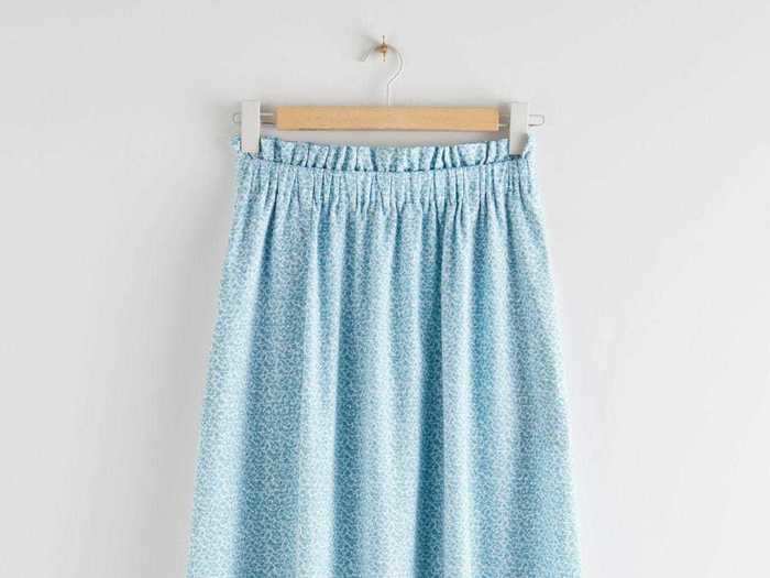 A long, flowy skirt with an elastic waistband