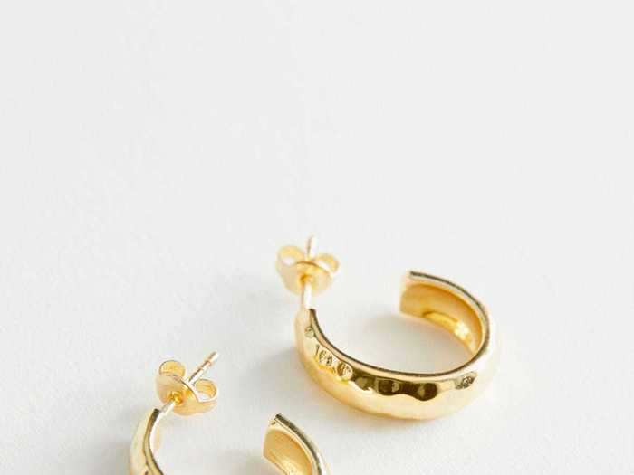 A simple and chic pair of open hoops