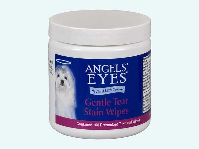 Wipes for safely removing eye goop and tear stains