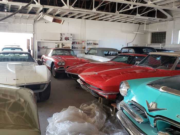 Some of the highlights of his collection are eight long-hidden Corvettes spanning the first three generations of America