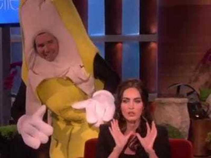 Before she was an actress, she used to dress up as a giant banana for her job at a smoothie shop.