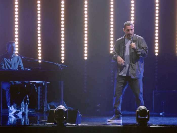 Sandler took the stage in his comedy special "Adam Sandler: 100% Fresh" (2018).