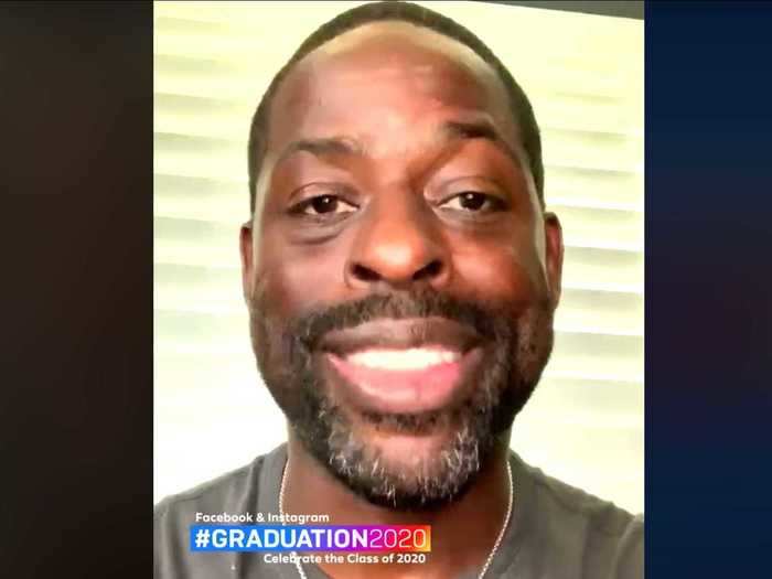 Sterling K. Brown said that he hopes graduates will "look back on this event with the clarity of 20/20 vision and recognize it as a beautiful beginning."