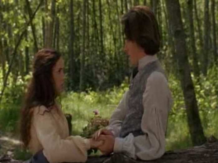 Laurie and Jo share a spit string in "Little Women" from 1994.