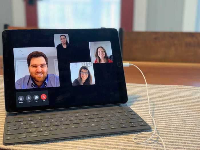 By 9:30, Constable is back at the house for his daily video call with his team — a 15-minute-maximum FaceTime chat where they