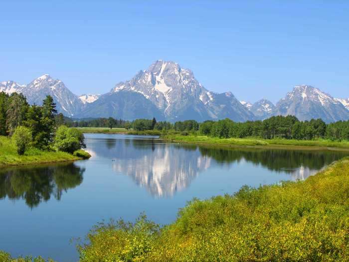 The Snake River travels through Yellowstone and Grand Teton national parks.