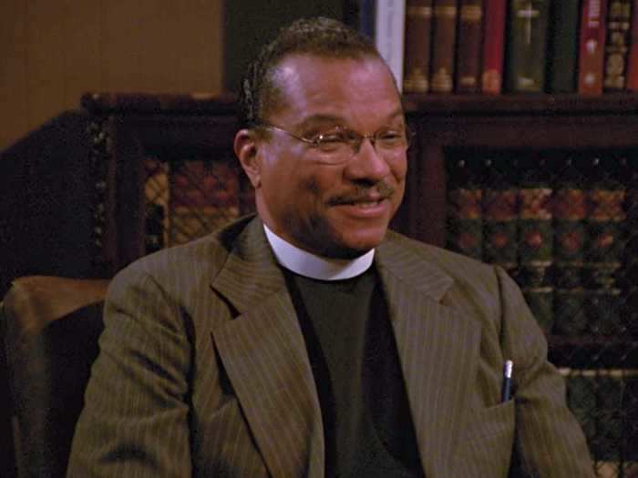 "Star Wars" actor Billy Dee Williams played Pastor Dan, who met with Donna and Eric for premarital counseling.