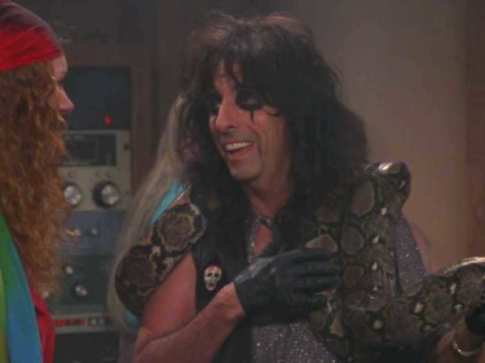 Music legend Alice Cooper guest-starred as himself on season three.