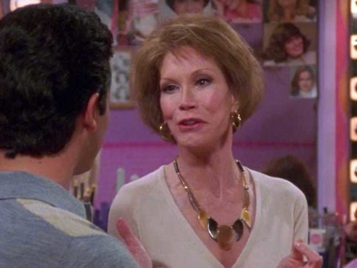 Mary Tyler Moore played a local talk show host named Christine St. George.