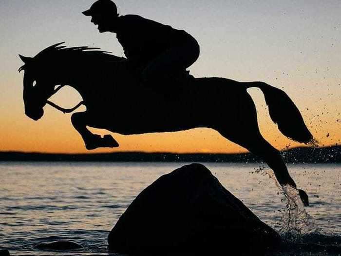 He usually takes between five to 10 photos, but some silhouettes like this horse take dozens of takes to get perfect.