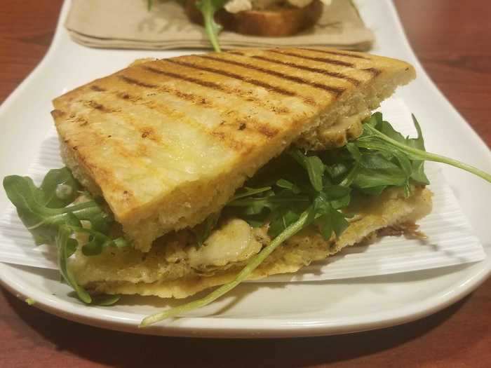 Tuscan grilled chicken sandwich (toasted) — $7.99/half