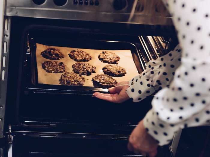 Opening the oven door too many times will make it harder for your cookies to bake.