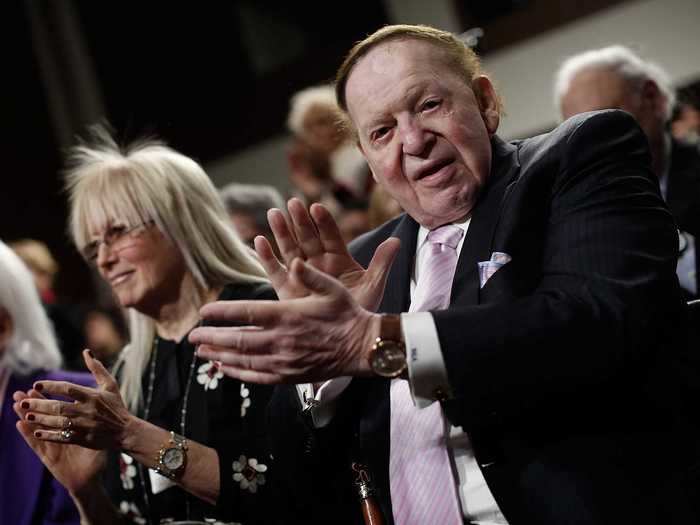 After Trump awarded him the Presidential Medal of Freedom, Sheldon Adelson and his wife Miriam donated $1.16 million to the president. The Adelsons gave millions to Trump before the award, too.