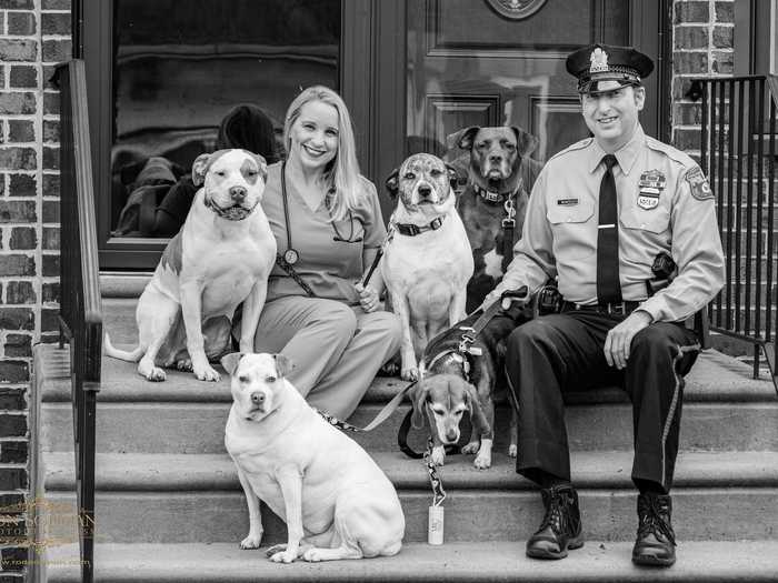 All of the photos are in black and white, and Ron has his subjects pose in their work attire.