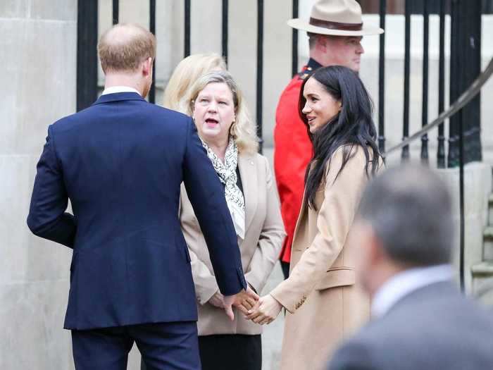 The couple announced their step back from the royal family on January 18, 2020. They made this visit to Canada House in London just a few days earlier, on January 7.