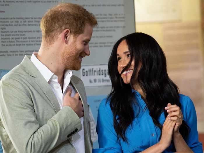 They shared a loving look during a visit to Cape Town, South Africa, on September 23, 2019.