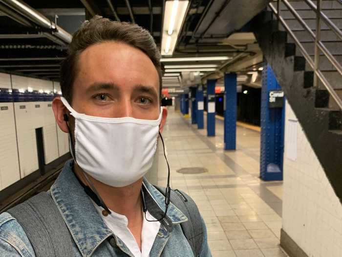 Mission accomplished, Carroll heads back to Brooklyn on another empty subway ride.