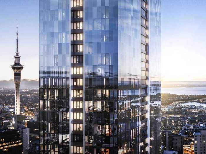 The Pacifica tower is on track to open later this year in downtown Auckland. It