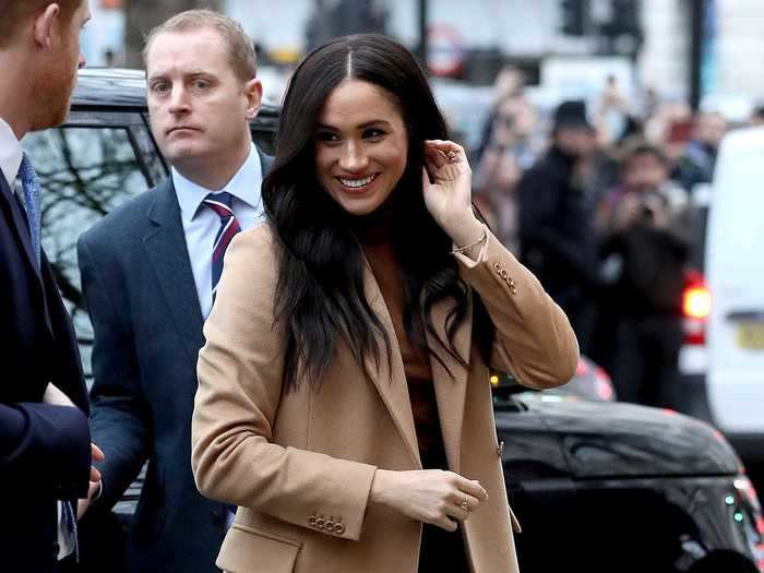 Markle arrived at the Canada House in London in January 2020 wearing an all-neutral outfit.