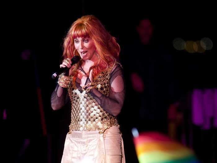 Cher rocked red hair again during an NYC Pride performance in 2012.