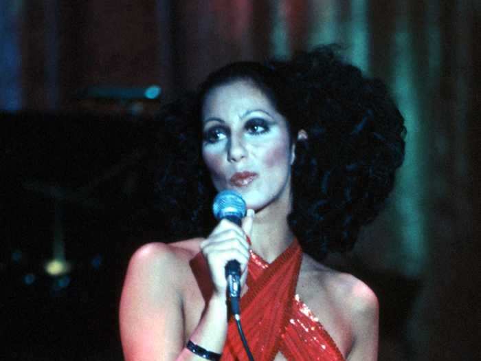 She wore a red, stomach-baring dress for a performance in 1972.