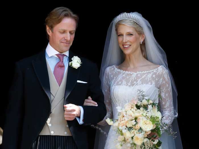 Lady Gabriella Windsor married Thomas Kingston in a dress designed by Luisa Beccaria.