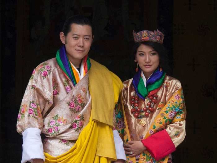 Queen Jetsun Pema of Bhutan was a commoner before marrying King Jigme Khesar Namgyel Wangchuck in a traditional Buddhist ceremony.