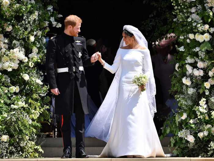 Meghan Markle wore a Givenchy dress designed by Clare Waight Keller when she wed Prince Harry and became the Duchess of Sussex.