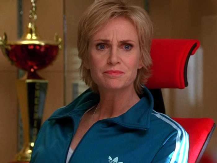 Jane Lynch portrayed Sue Sylvester, the tracksuit-loving coach of the Cheerios, McKinley