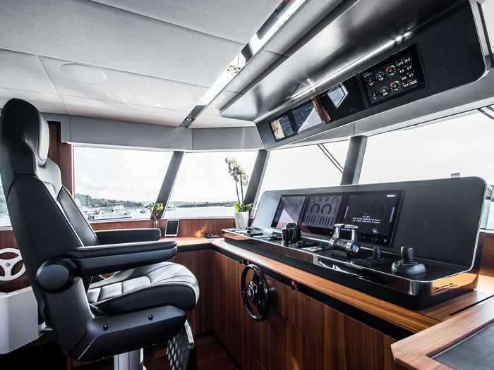 Up in the helm, guests can take in 360-degree views ...