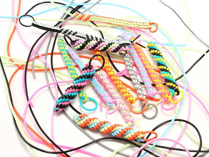 Plastic string bracelets and key chains used to be all the rage.