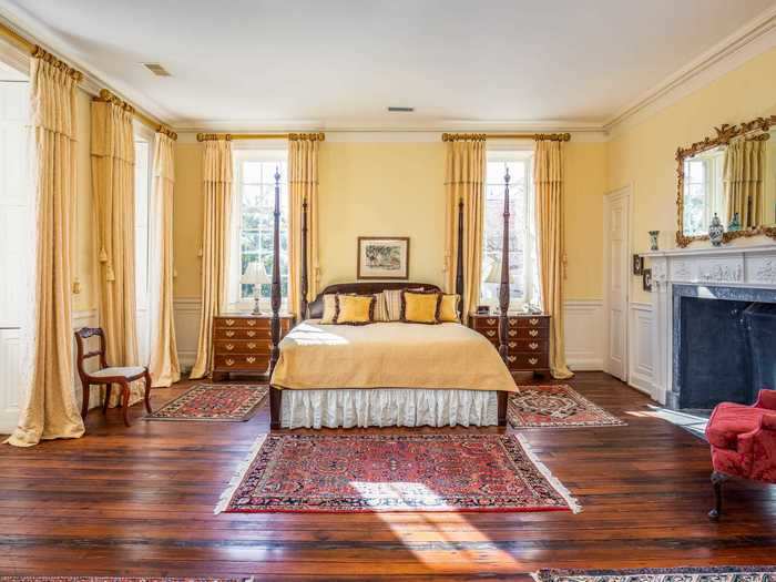 Every bedroom in the home has an en suite bathroom. This is a rare feature in historic homes, according to the listing.