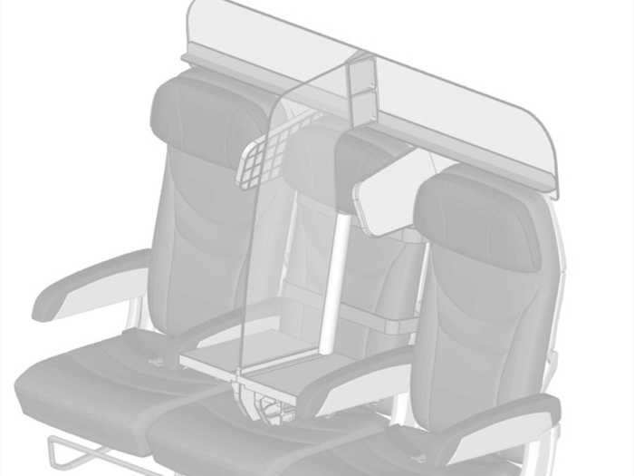 Instead of just leaving the middle seat open, it makes better use of it by installing trays to store items.