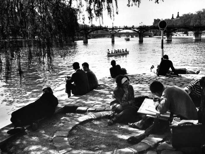 As the city grew in its cultural history, the Left Bank of the Seine became associated with intellectuals, while the Right Bank was associated with business.