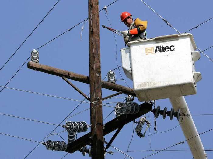 23. Electrical power-line installers and repairers