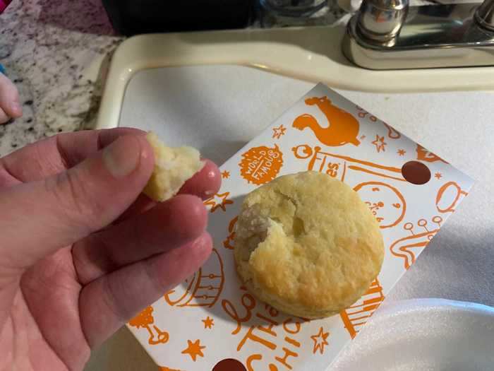 At 79 cents, the biscuit was cheap, but you might get a few strange looks if that