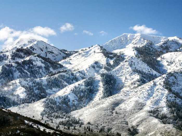 The Wasatch Mountains in Utah are part of the south-central Rocky Mountains.