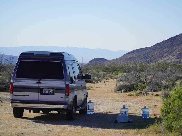 One of the first lessons they learned in the past few weeks was to carry more water containers. They used to be able to fill them at campsites, but since the order called for them to close, that