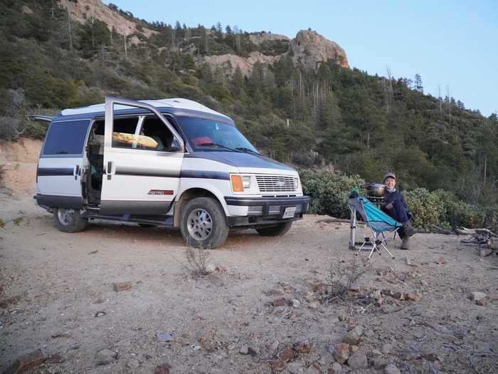 They split their time between the sailboat docked in Ventura, just outside of Los Angeles, and the van that Hanes bought two years ago for $6,000.