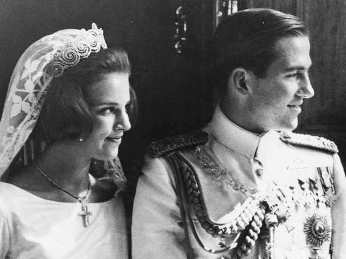 King Constantine and Princess Anne Marie of Greece married in 1964.