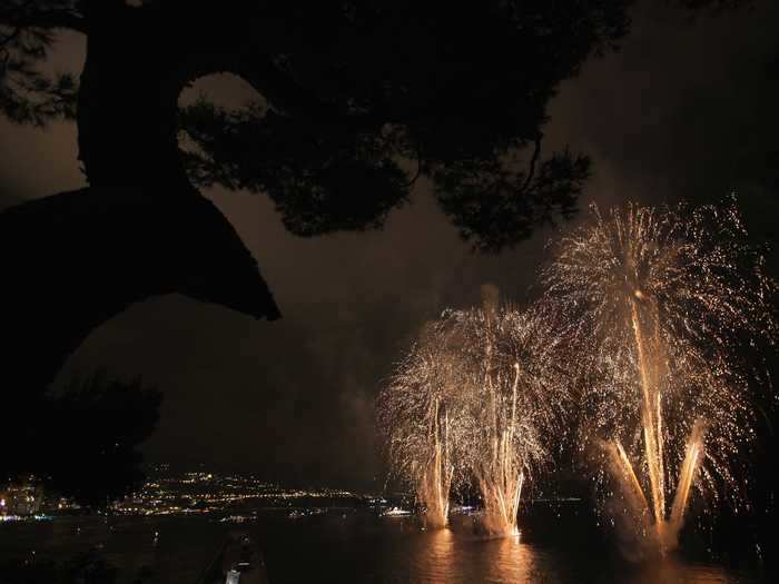 Prince Albert II and Princess Charlene Wittstock of Monaco celebrated their nuptials with fireworks in 2011.