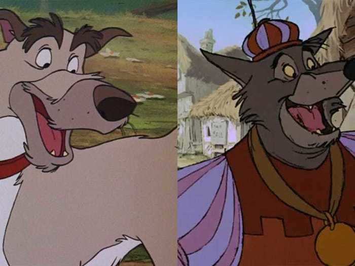 The Sheriff of Nottingham in "Robin Hood" is also the voice of Chief in "Fox and the Hound."