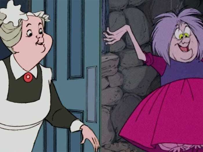 The Nanny in "101 Dalmatians" is also Madam Mim in "The Sword in the Stone."