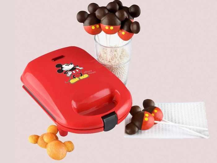 You can bake Mickey-shaped cake pops with this machine.