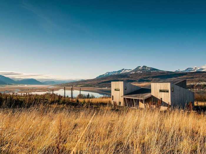 This minimalistic architectural gem in north Iceland features two bedrooms, epic views, and complete quiet.